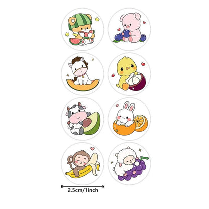 100-500pcs Cartoon Animal Stickers Teacher Reward Stickers for Kids, Party Decoration Sticker for School Classroom Home Beauty World Shop