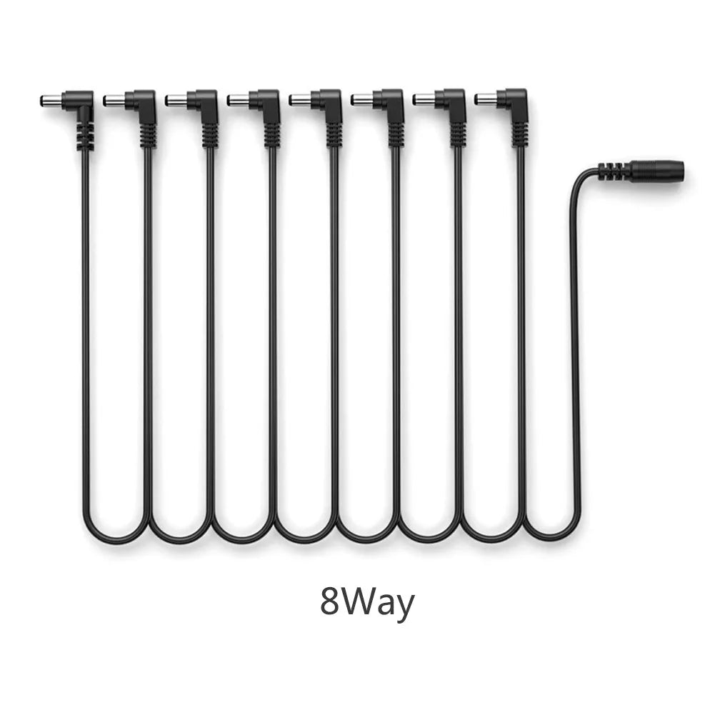 Daisy Chain Cable 1 to 2 3 5 6 8 10 Ways Guitar Effect Pedal Accessory 9V DC Adapter Plug Power Cord Beauty World Shop