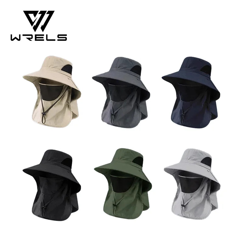 Summer Sun Hats UV Protection Outdoor Hunting Fishing Cap For Men Women Hiking Camping Visor Bucket Hat Neck Flap Fisherman Hat Beauty World Shop