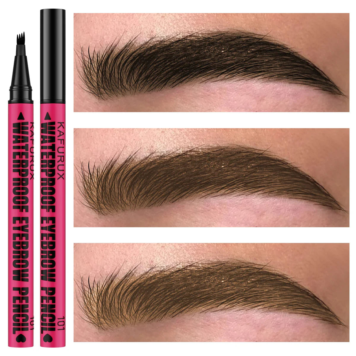 3-color Waterproof eyebrow pen, microblading eyebrow pencil with 4 split head, natural looking brows eye makeup cosmetics gifts Beauty Trend Shop
