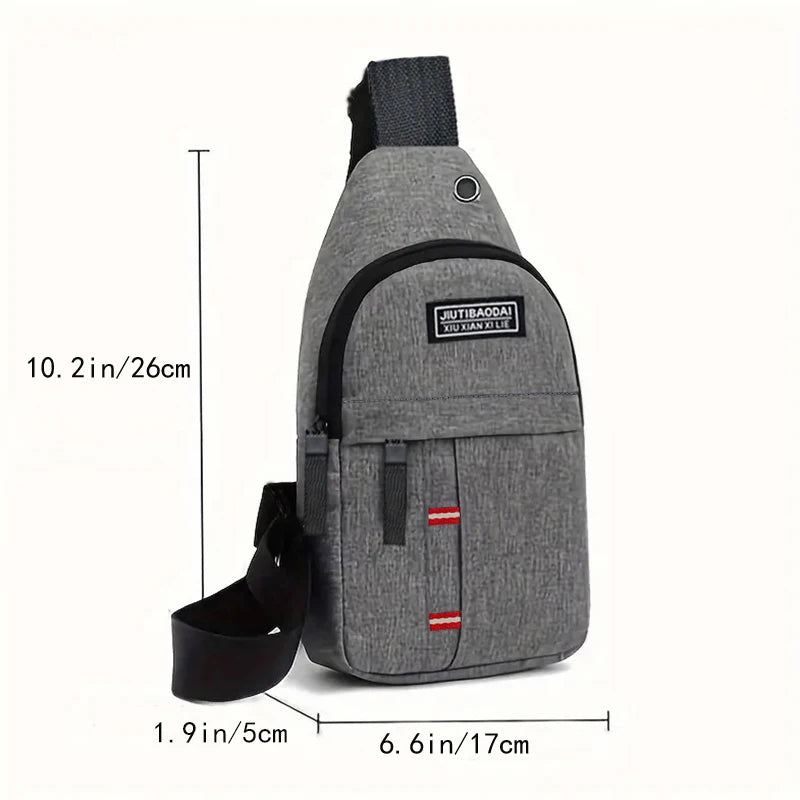 Men's and women's adjustable breast pockets, single-shoulder diagonal cross Oxford fabric breast pockets Beauty Fashion