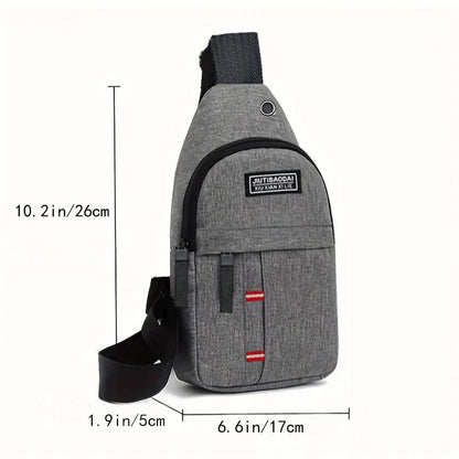 Men's and women's adjustable breast pockets, single-shoulder diagonal cross Oxford fabric breast pockets Beauty Fashion