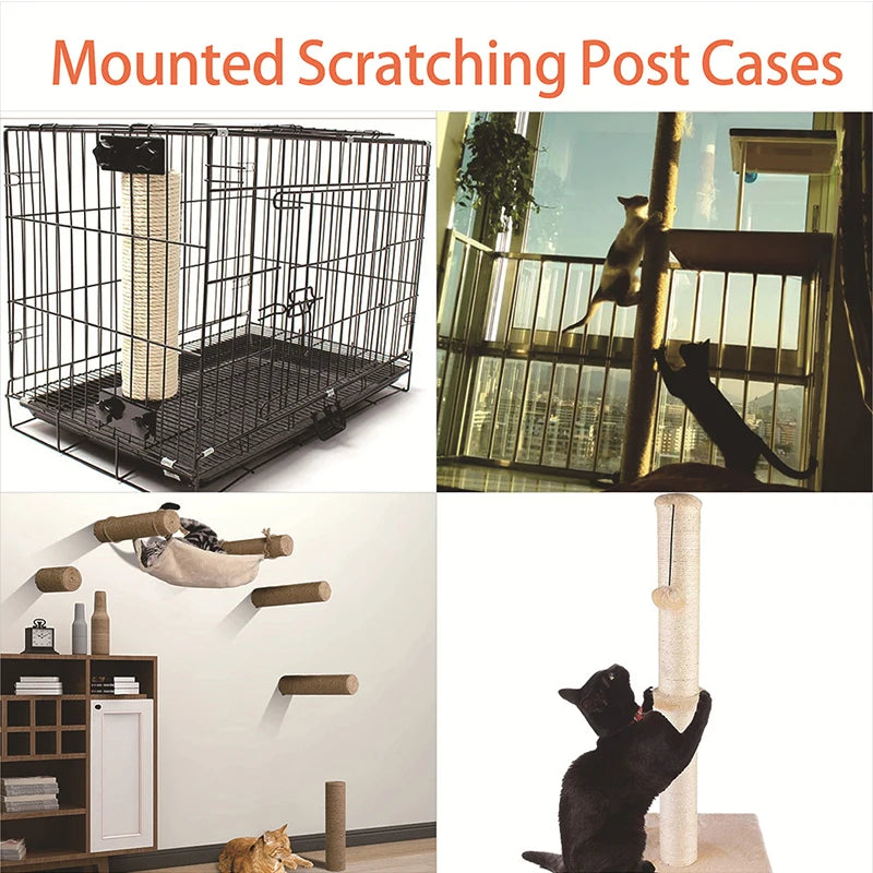 Cat Scratching Post for Cat Tree Tower DIY Cat Climbing Frame Replacement Post Sisal Rope Entangle Kitten Toy Scratch Furniture Beauty World Shop