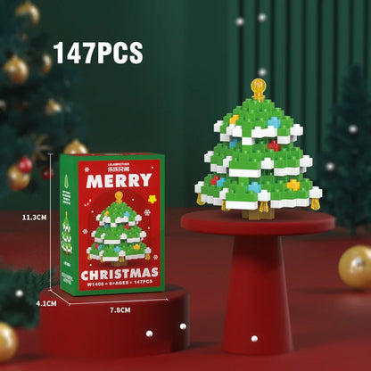 Christmas Building Block Santa Claus Snowman Elk Tree Micro Brick Puzzle Assembly Model Home Decoration Xmas Party Gift Kid Toy Beauty World Shop