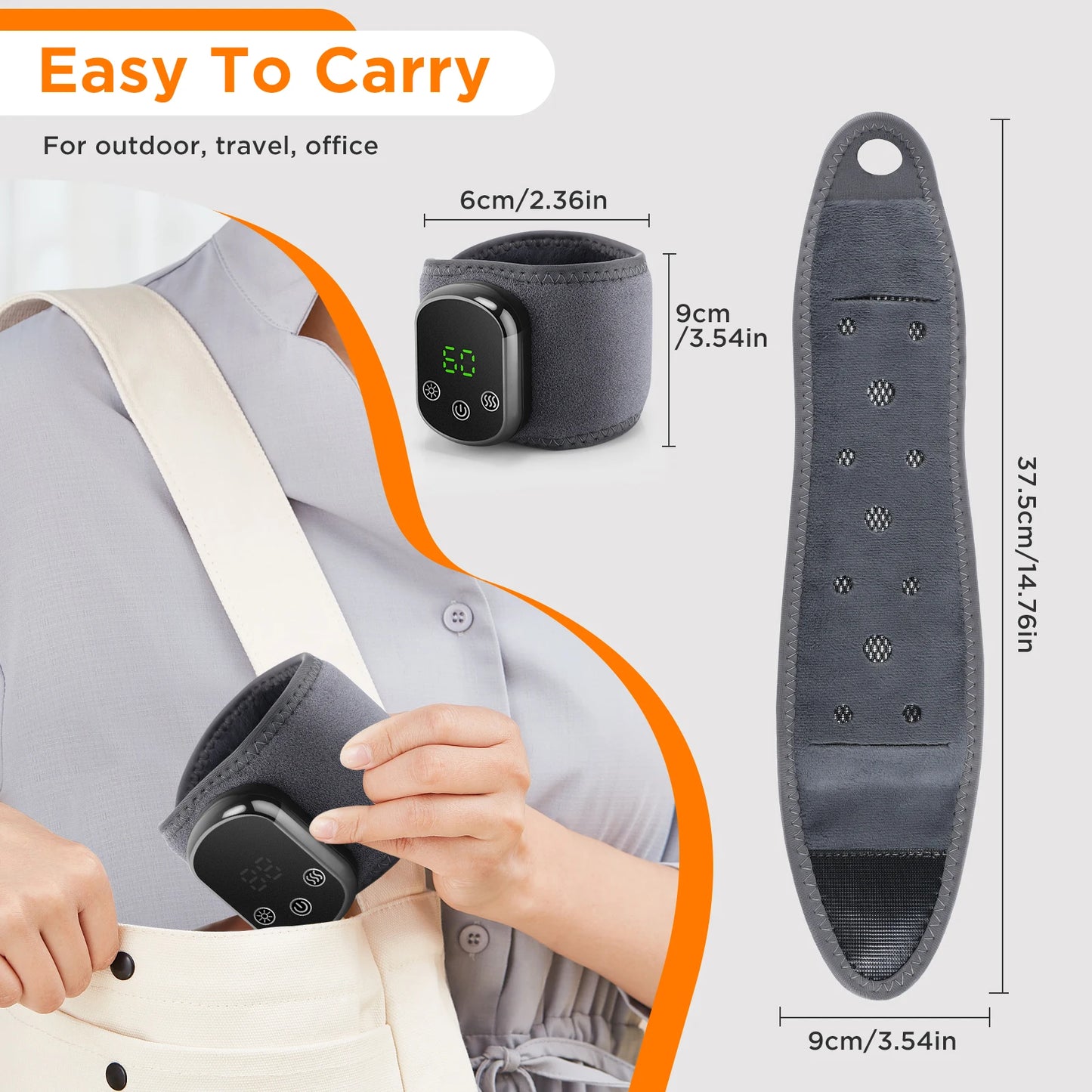 Cordless Heating Ankle Wrist Brace Vibration Massager Electric Hot Compress Massage Ankle Guard Wristband Hand Foot Protector Beauty World Shop