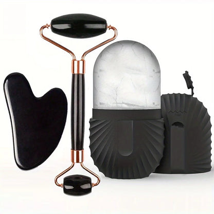 3-piece facial care set with cooling roller, facial roller and gua sha tools set. Perfect gift Beauty World Shop