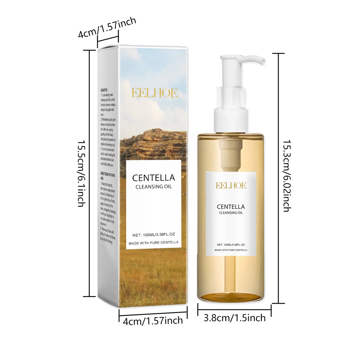 Centella Facial Care Combo Gentle Soothing Makeup Remover Oil Centella Cleanser Centella Serum Set for Sensitive Skin Daily Care Beauty World Shop
