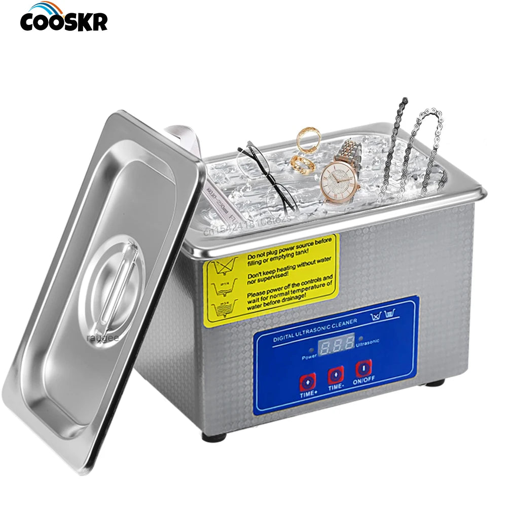 Ultrasonic Cleaner 40KHZ High Frequency Vibration Ultrasonic Washing Bath for Jewelry Watches Denture Glasses Ultrasonic Cleaner Beauty World Shop