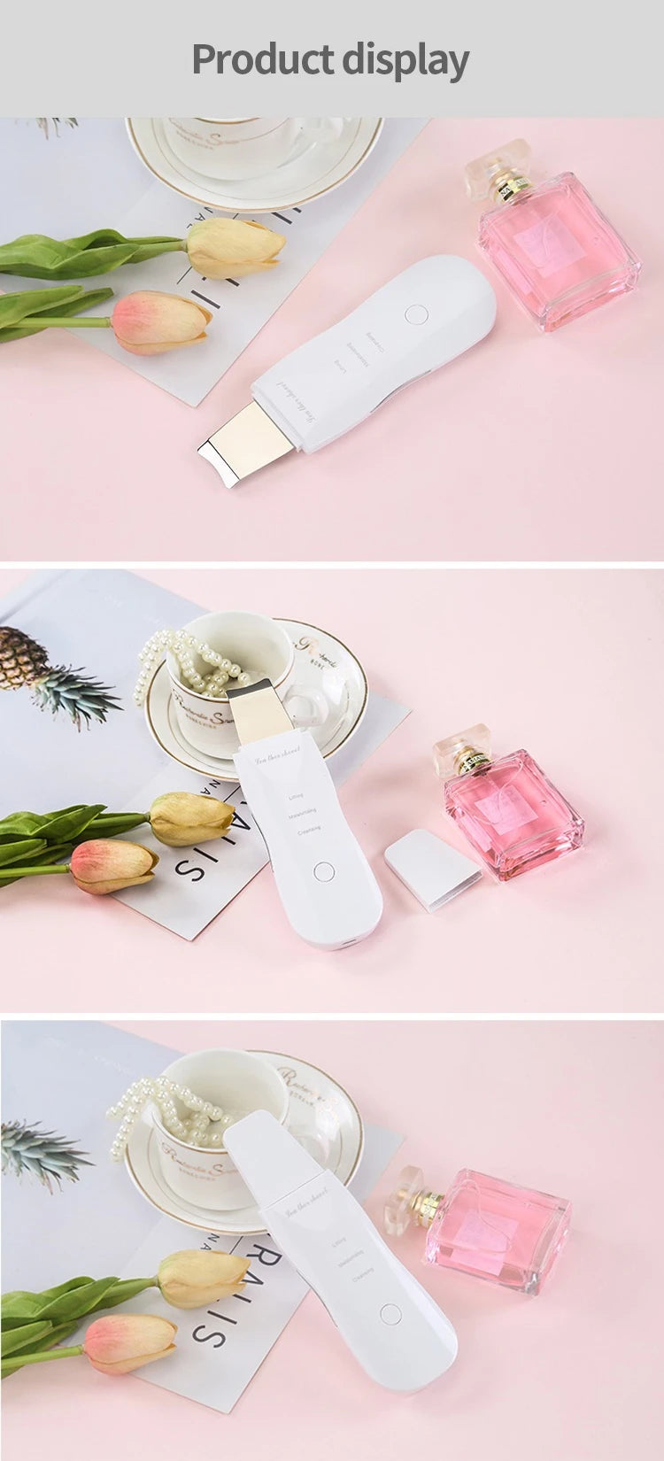 Deep Vibrate Skin Scrubber Facial Cleaner Shovel Spatula Not Ultrasonic Face ScrubberPeeling Blackhead Remover Facial Ma ssager Beauty World Shop