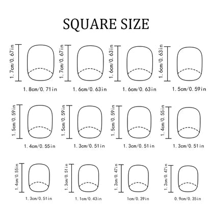 Short Square Glossy Press On Nails 24Pcs Christmas 2025 New Design Snowflake Tree Stripes Red Green Glitter Beauty World Shop