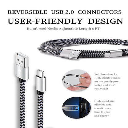 USB Type C Cable 2.4A Fast Charging Battery Charger Wire Woven Nylon Data Cable Mobile Phone Charger For Huawei Samsung USB C Beauty World Shop