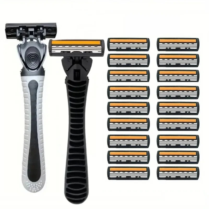 3-layer Stainless Steel Blade Men Razor Washable For Travel For Home Shaver Manual Shave Razors For Daily Face Care Beauty World Shop