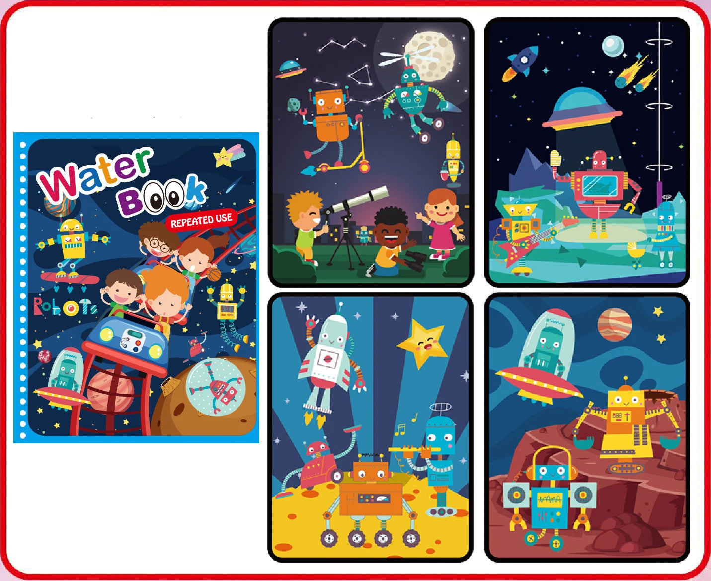 NEW Kids Magic Water Drawing Books Coloring Books Painting Toys for Kids Birthday Christmas New Year Gift for Boys and Girls Beauty Fashion