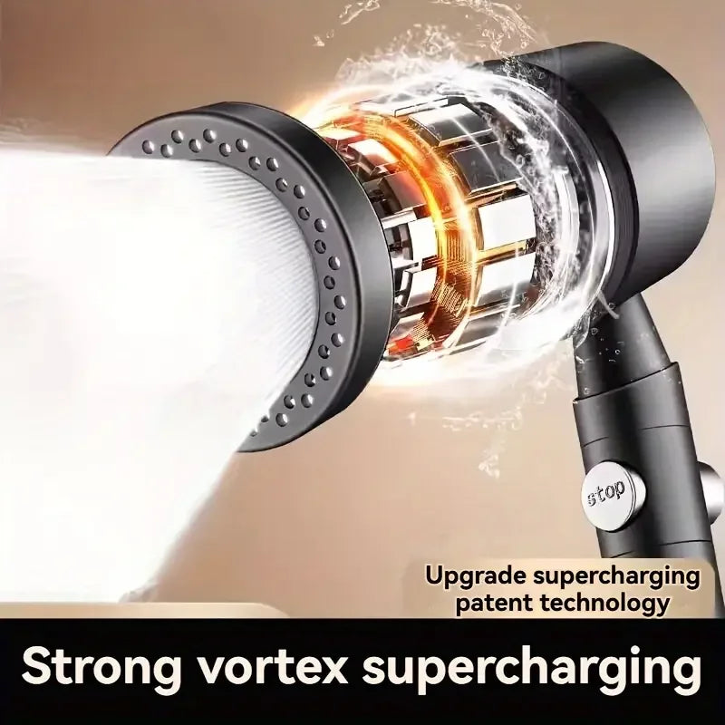 New High Pressure Water Saving Filter Shower Head 5 Modes Handheld Shower Head One Button Stop Bathroom Accessories Set Beauty World Shop