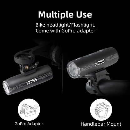 XOSS 200-3000 Lm Bike Light XL1200 Headlight Waterproof Rechargeable Front Lamp Bicycle Light Aluminum Ultralight Flashlight Beauty World Shop
