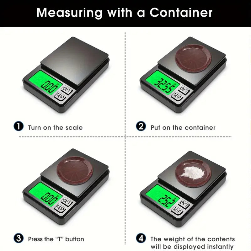 Precision Pocket Scale 1000g X 0.1g - Digital Gram, Food, Jewelry, Ounces/Grains Scale with Backlit LCD - Mini Scale for Travel Beauty World Shop