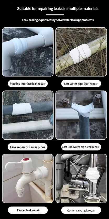Insulating pipe tape with super waterproof, leak-stopping, sealing and repair performance is suitable for silicone kitchens Beauty World Shop