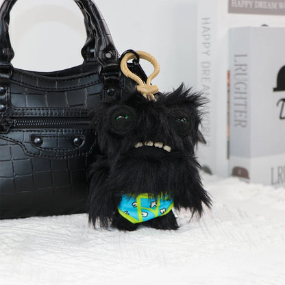 Fuggler Soft Plush Dolls Keychain Ugly Grin Teeth Monster Pendant Fugg Wide Eyed Weirdo Black Funny Backpack Keyring Gifts11CM Beauty World Shop