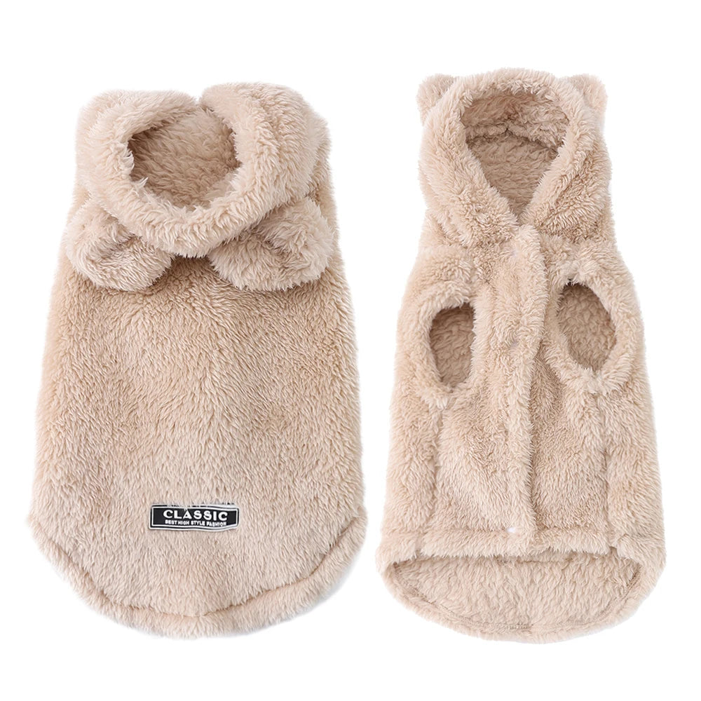 Winter Pet Puppy Hoodie Sweater For Small Medium Dogs Cats Warm Fleece Dog Clothes Coat Yorkshire Chihuahua Jacket Pug Costume Beauty World Shop