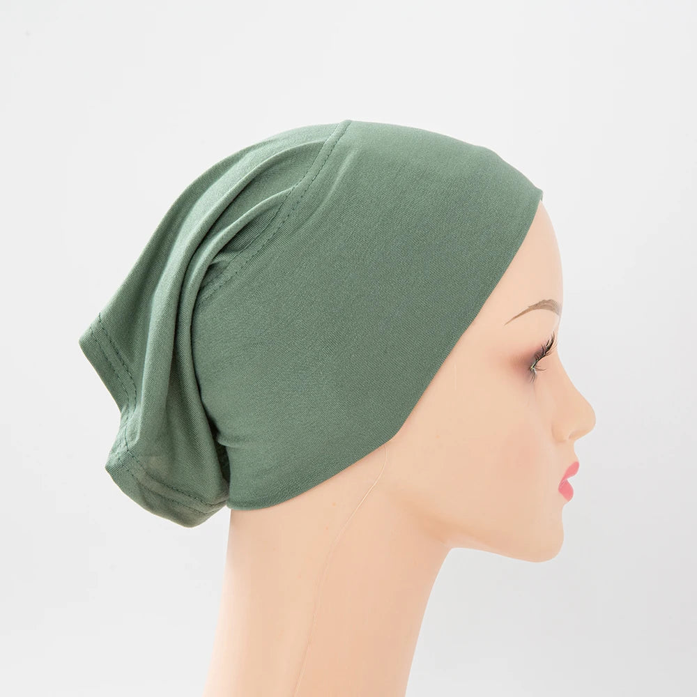 56colors Fashion Women Inner Hijab Tube Muslim Cap Bonnet Plain Islamic Underscarf Bamboo Jersey Undercaps Beauty World Shop