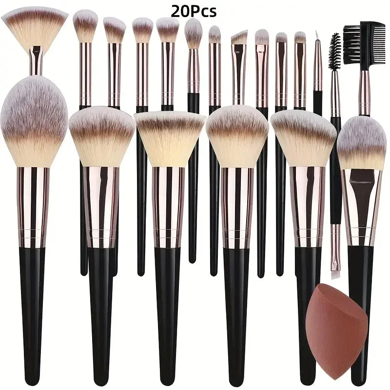 3-20PCS Makeup Brushes Set Soft Fluffy Eyeshadow Foundation Concealer Blending Blush Brush Kabuki Professional Women Beauty Tool Beauty World Shop