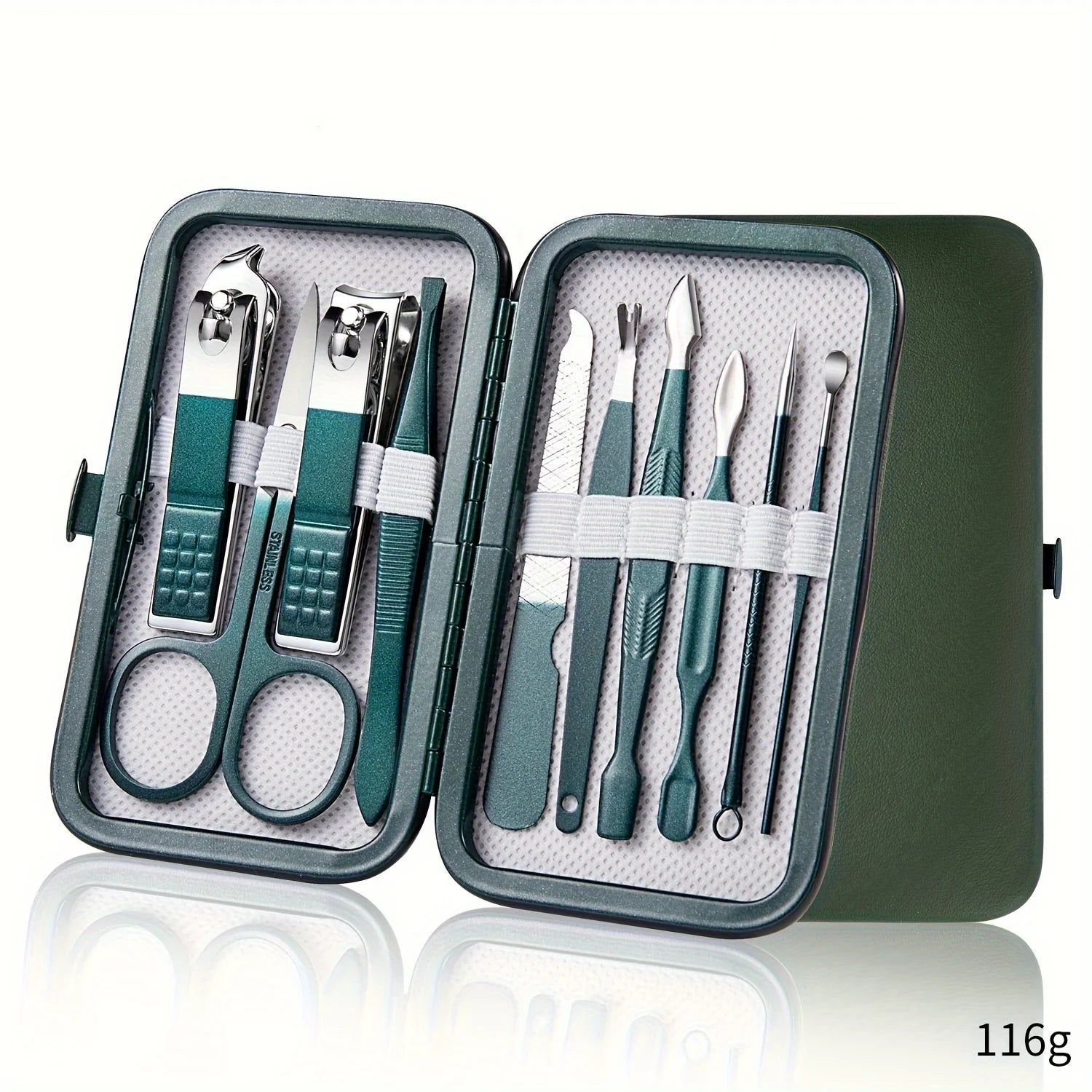 Professional 7/10/12/18 Piece Nail Care Kit Stainless Steel Manicure & Pedicure Set Nail Clipper Set with Travel Case Beauty World Shop