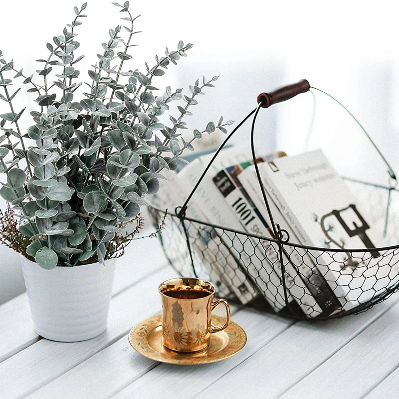 10/20pcs Artificial Plants Eucalyptus Leaves Fake Plants Vase Home Table Party Wedding Bridal Bouquet Decorations Outdoor Garden Beauty World Shop