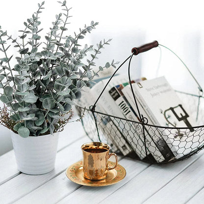 10/20pcs Artificial Plants Eucalyptus Leaves Fake Plants Vase Home Table Party Wedding Bridal Bouquet Decorations Outdoor Garden Beauty World Shop
