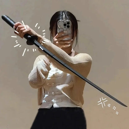1/2/3PCS 3D Printed Gravity Straight Out Telescopic Samurai Stress Relief Toy Stretchable Cos Props Creative Folding Katana Gift Beauty World Shop