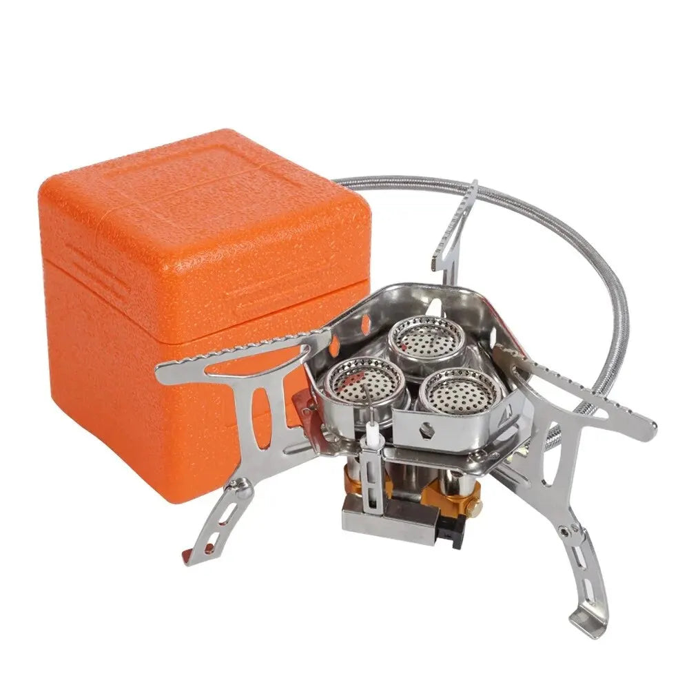 TARKA Camping Gas Stove 5800w 3 Head Gas Burner Tourist Strong Fire Furnace Climbing Hiking Equipment Picnic Kitchen Cookware Beauty World Shop