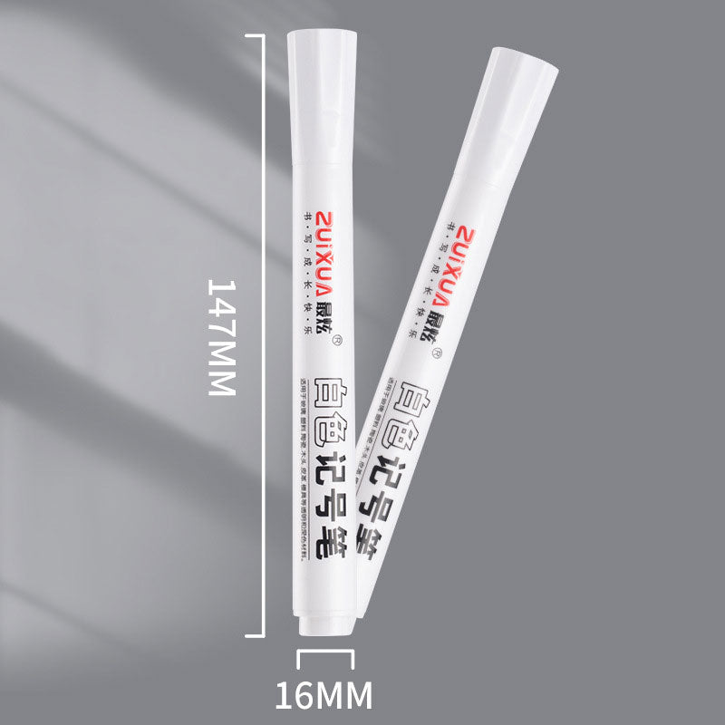 White Marker Pens set Oily Waterproof White Gel Pen DIY Graffiti Sketching Marker Stationery Writing School Supplies brush Beauty World Shop