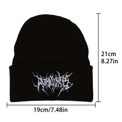 Warm Women Men Winter Beanies Hats Gothic Street Punk Knitted Bonnet Caps 100% acrylic Fashion Keep Warm Skullies Beanies Hats Beauty World Shop
