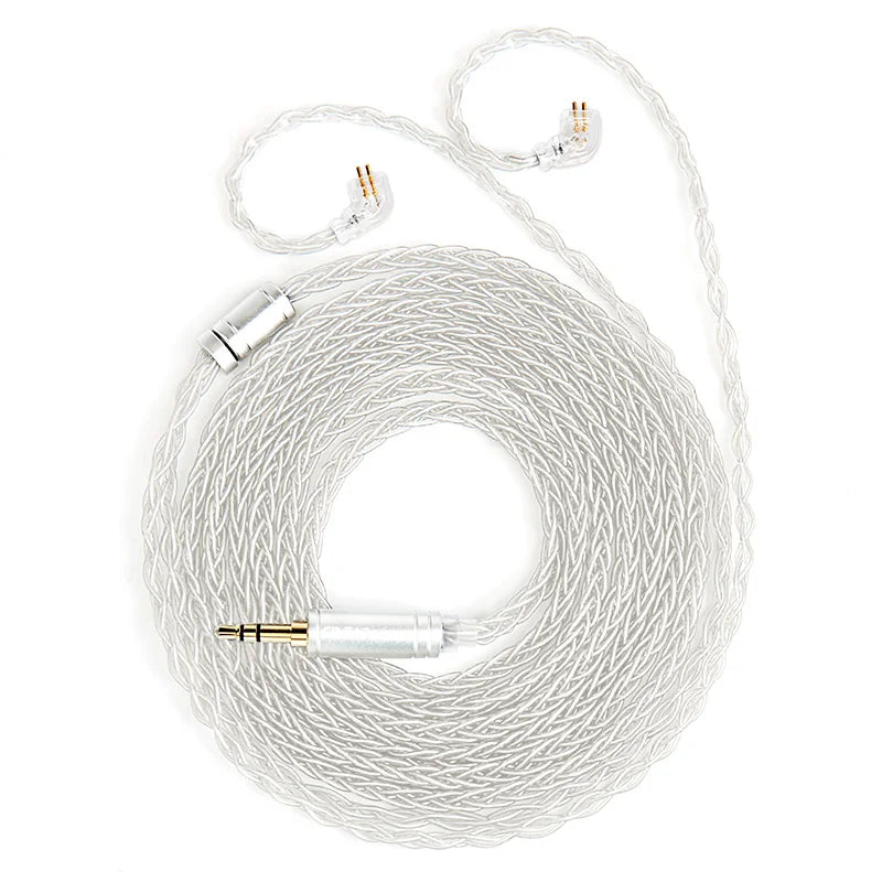KBEAR ST12plus Earphone Cable 2m 8 Core 4N OFC Silver-plated Upgraded Cable 3.5/4.4mm MMCX/0.78mm 2Pin for CCZ KB03 KS1 Beauty World Shop
