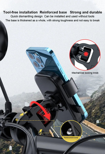 Anti-slip Phone Mount 360° Rotatable Adjustable Bike Phone Mount for Outdoor Cycling, Mountain Bike Accessories Beauty World Shop