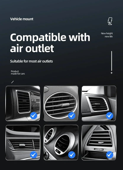 Infrared Induction Car Wireless Charger Stand Car Air Vent Clamp for iPhone 16~12 Pro Max Samsung Galaxy S25/S24 Fast Charging Beauty World Shop