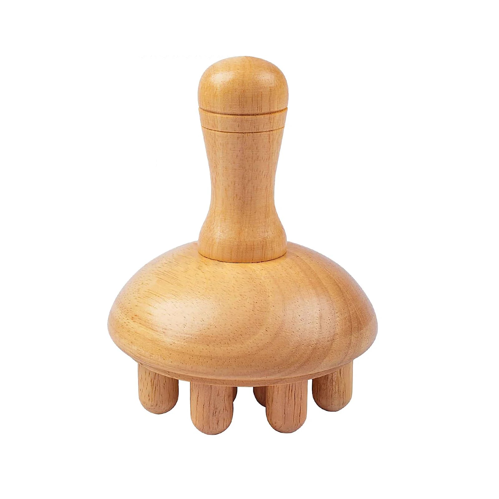 Wooden Mushroom Massager Manual Massage Tool, Wood Mushroom Massage Tools Muscle Tension Local Fat Gua Sha for Full Body Use Beauty World Shop