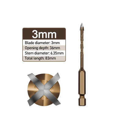 Masonry Concrete Drill Bits For Glass Ceramic Tile Brick Plastic Wood Mason Hard Alloy Wall Hole Opener Hex Shank 3mm To 12mm Beauty World Shop