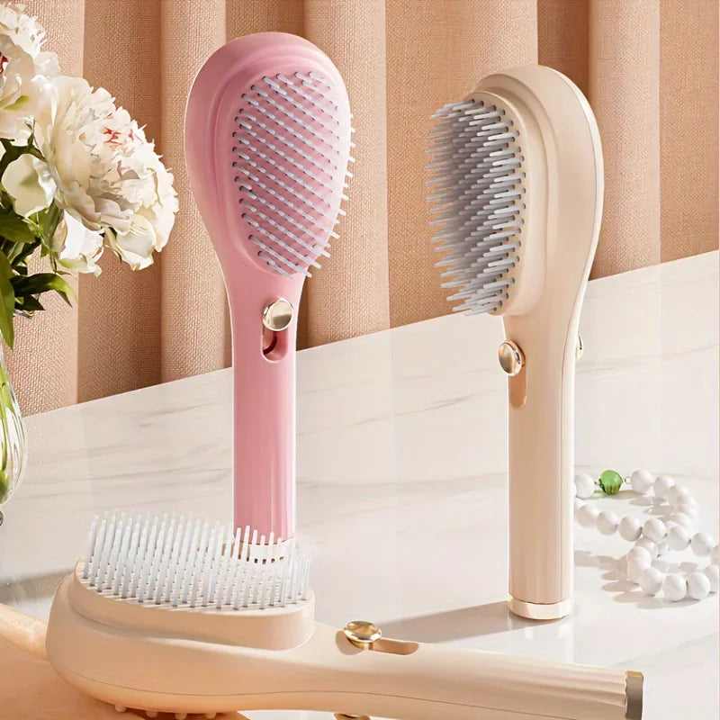 1pcs Magic Retractable Hair Comb-Anti-Static Scalp Massaging & Detangling Brush for All Hair Types Holiday Gift Box Beauty Tool Beauty World Shop