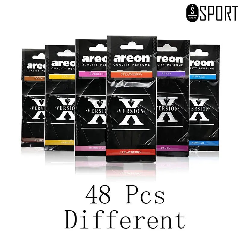 3-60Pcs X Version Car Air Refresher Car Suspension Decoration Home Bathroom Refresher Natural perfume Car Interior Hanging Paper Beauty World Shop