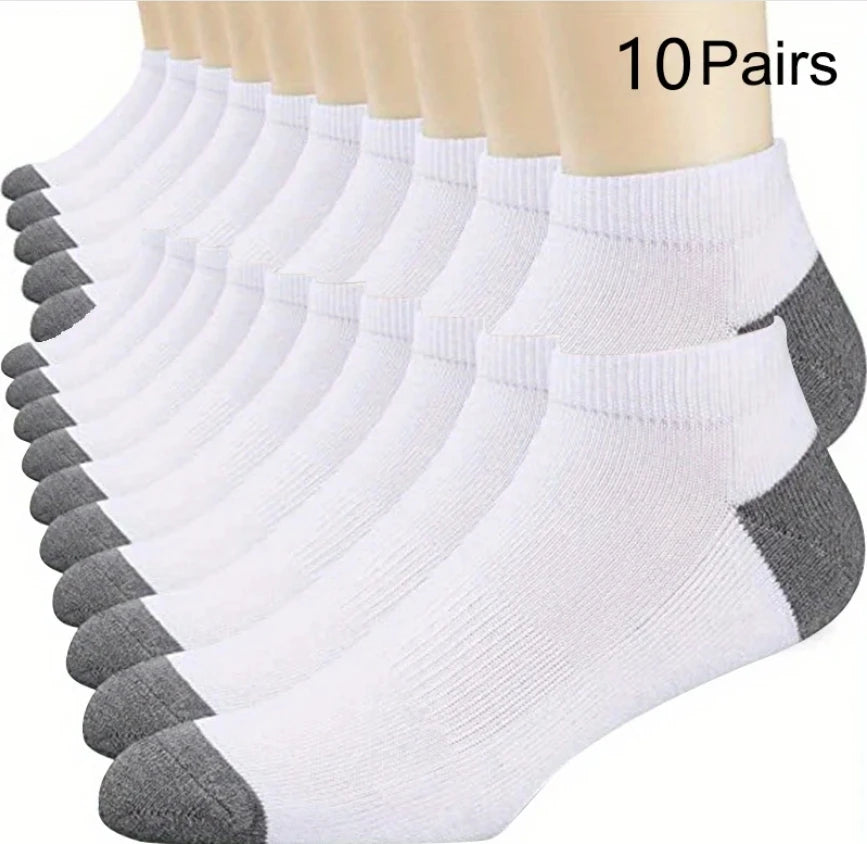 10/5/3pairs Breathable Con Sports Stockings Men Bamboo Fiber Autumn and Winter Men Socks Sweat Absorption Deodorant Business Sox Beauty World Shop