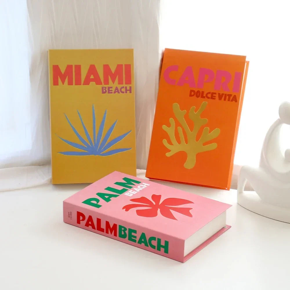 3Pcs Foldable Fashion Fake Books Living Room Decoration Designer Books Coffee Table Ornaments Club Hotel Room Villa Prop Books Beauty World Shop