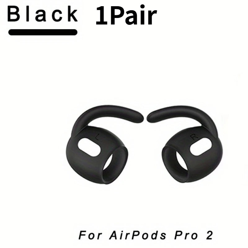 Anti-Slip Silicone Ear Hooks for AirPods Pro 2 | Soft Grip Sporty Eartips, Sweatproof Gym Running Workout Headphones Accessories