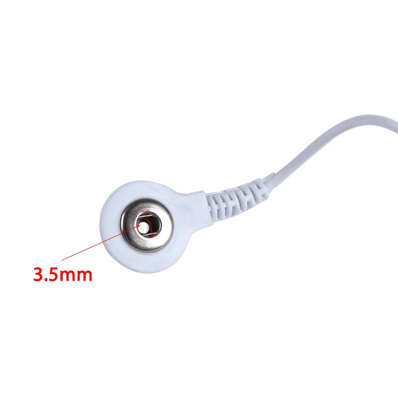 Short Cables Wires 3.5mm Plug Hole 2.0mm Machine Use Adapter Tieline for Muscle Stimulator Massage Therapy Electrode Wires Beauty World Shop