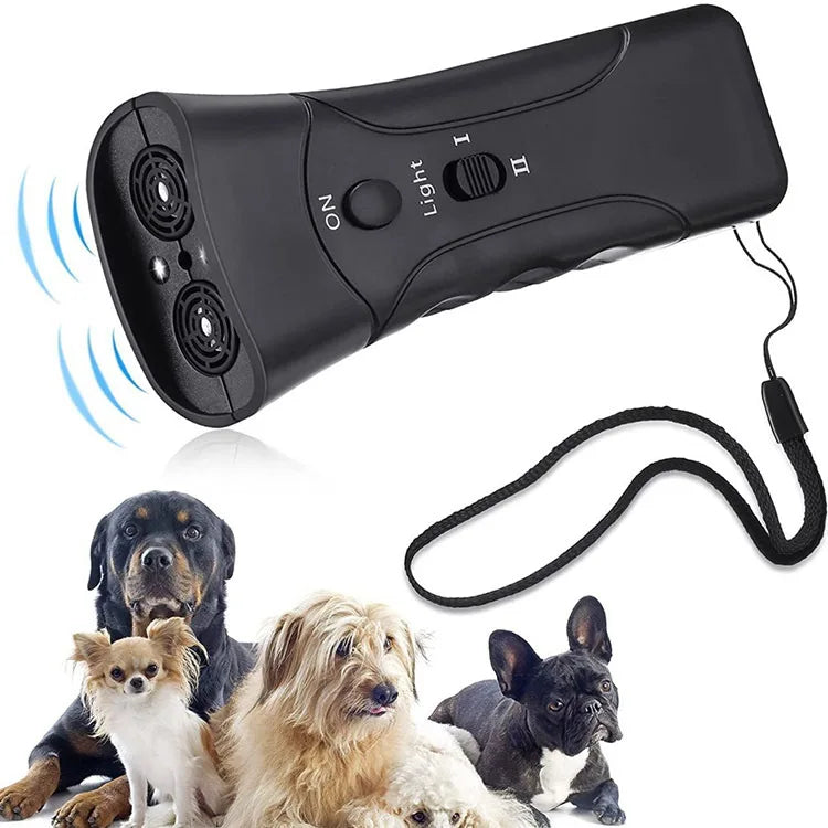 1Pcs Ultrasonic Dog Barking Deterrent Trainer with LED Light Stop Bark Control Device for Pets Training Beauty World Shop