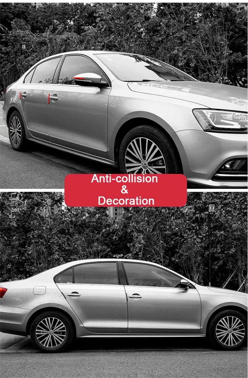 6Pcs Car Door Edge Guards for Audi BMW Mercedes Auto Buffer Trim Molding Scratch Protector Crash Bar Beauty World Shop