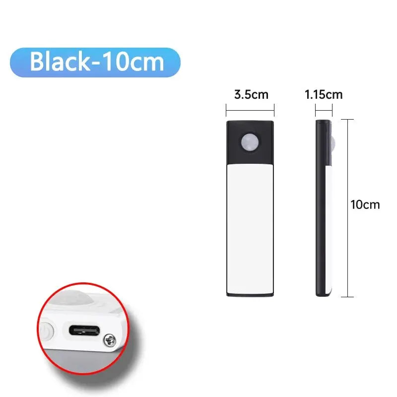 LED Cabinet Light USB Type-C Rechargeable Motion Sensor Led Lamp for Kitchen Wardrobe Cabinet Lighting 20cm/30cm/40cm/50cm/60cm Beauty World Shop