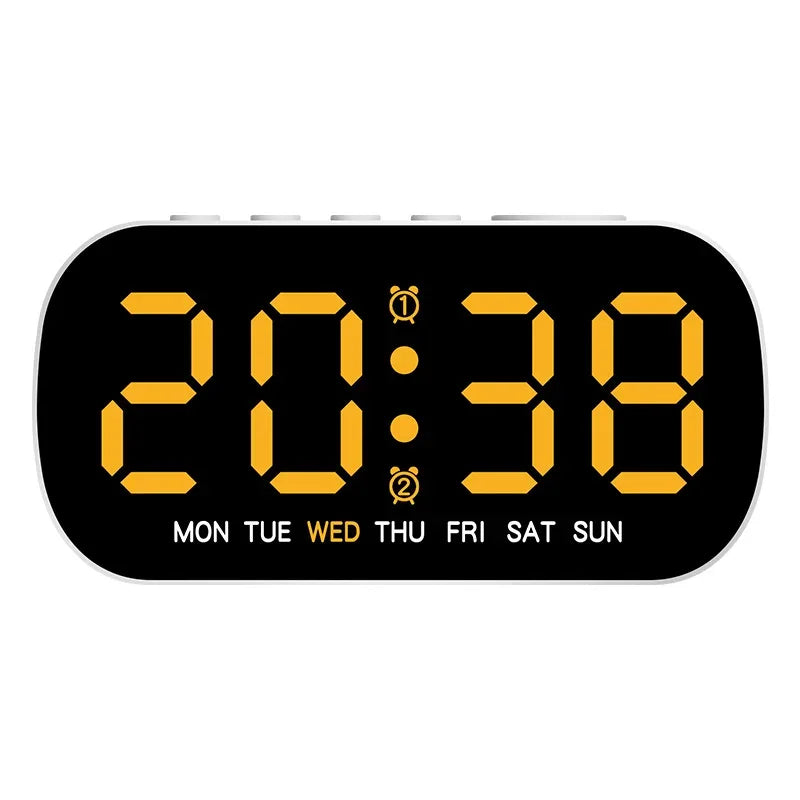 Digital Alarm Clock USB Powered Temperature Date Week Dual Alarm Night Mode Snooze Clock 5 Levels of Brightness 12/24H LED Clock Beauty World Shop
