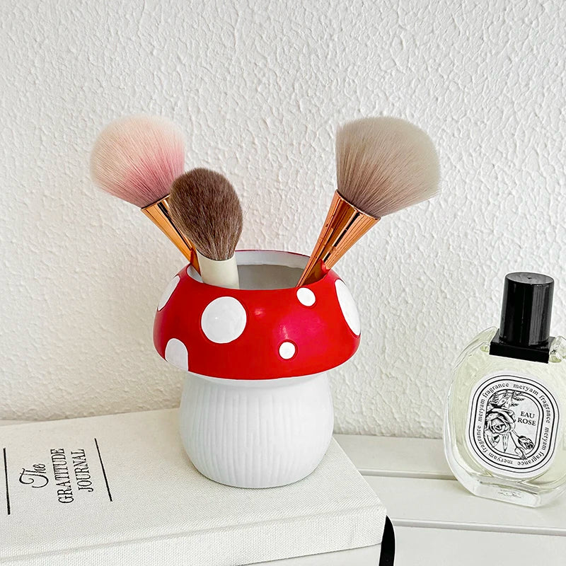 Miniso Creative Cute Mushroomseries Pen Holder Stationery Storage Desktop Decoration for Friends Birthdays Gift Beauty World Shop