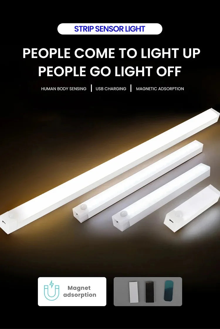 Wireless LED Night Lights Motion Sensor Lights Closet Kitchen Night Lights Bedroom Detector Light Cabinet Staircase Backlit Beauty World Shop