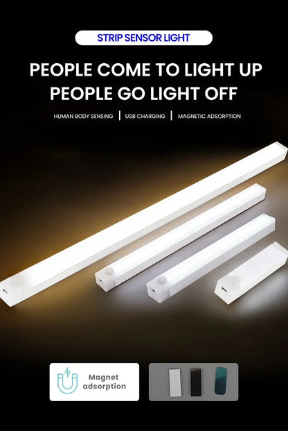 Wireless LED Night Lights Motion Sensor Lights Closet Kitchen Night Lights Bedroom Detector Light Cabinet Staircase Backlit Beauty World Shop